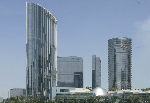 The latest Melco Crown Entertainment gaming resort City of Dreams is seen in Macau